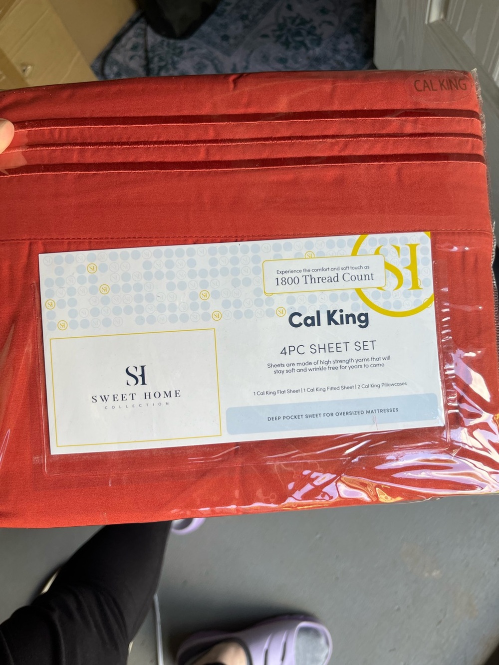 Rust Cal King Sheet Set 1800 Thread Count New